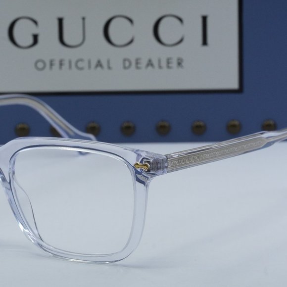 FINAL PRICE NEW GUCCI GG0737O 017 CRYSTAL GOLD EYEGLASSES - Picture 3 of 10